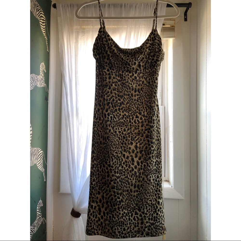 BCBG MaxAzria Leopard Print Midi Dress